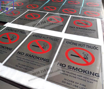 Biển báo inox không hút thuốc
